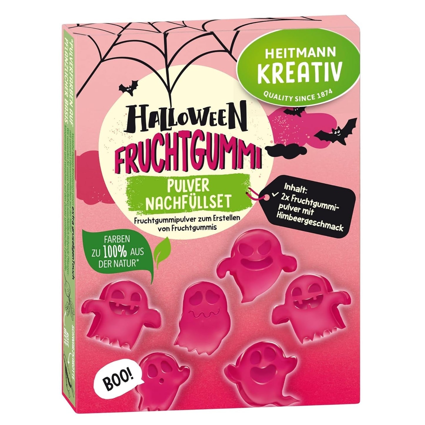 HEITMANN KREATIV Halloween frugttyggegummi erstatningssæt - hindbærsmag
