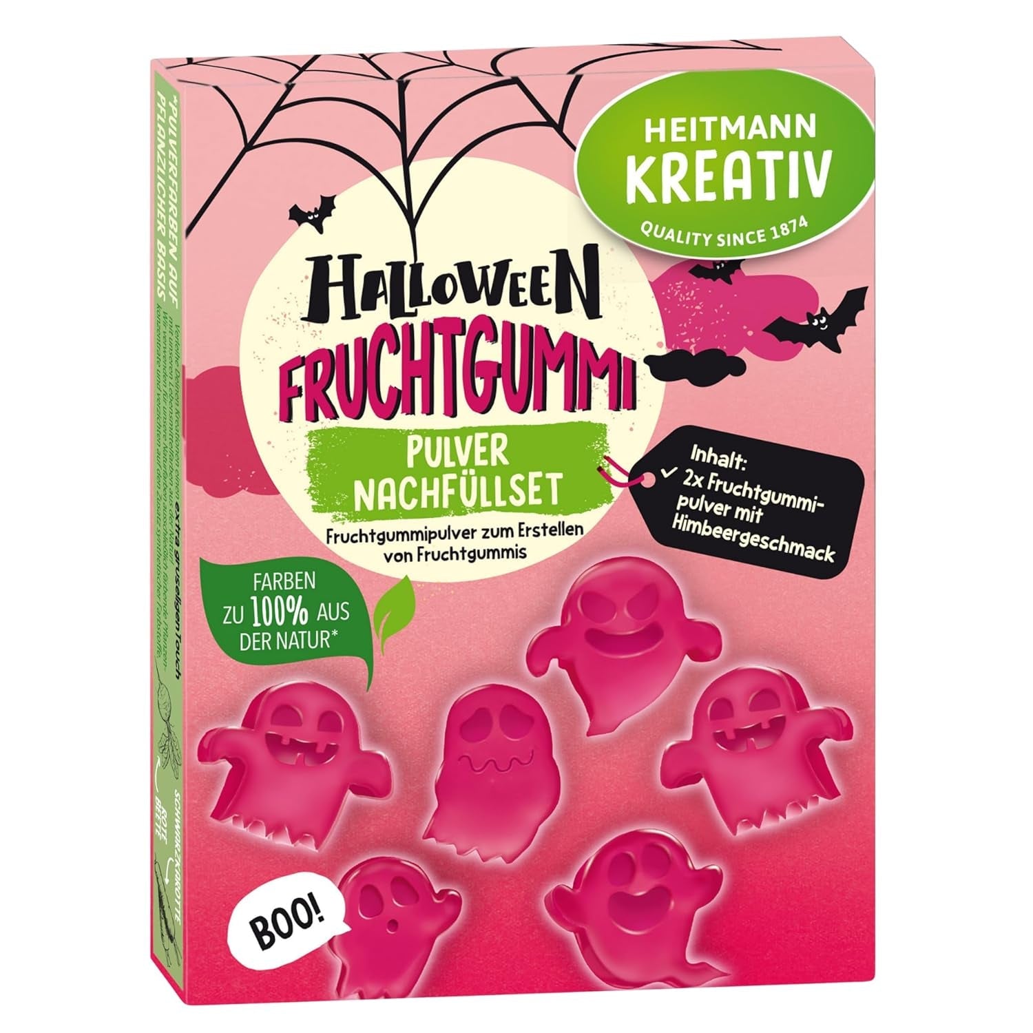 HEITMANN KREATIV Halloween frugttyggegummi erstatningssæt - hindbærsmag