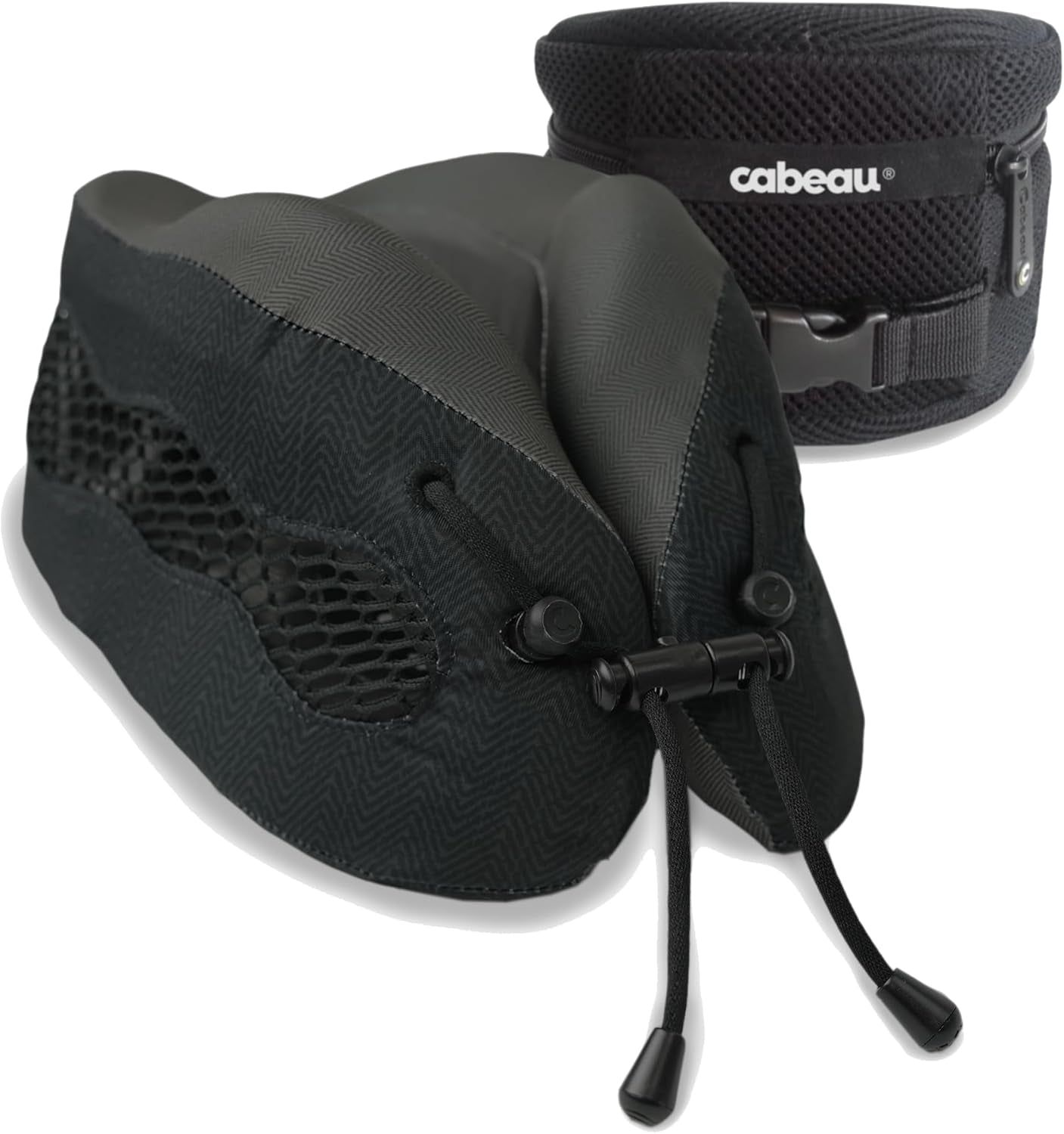 Cabeau Cool Long Haul rejsepude – Evolution Cool – Memory Foam med ventilationsåbninger – Kompakt med bæretaske (rød)