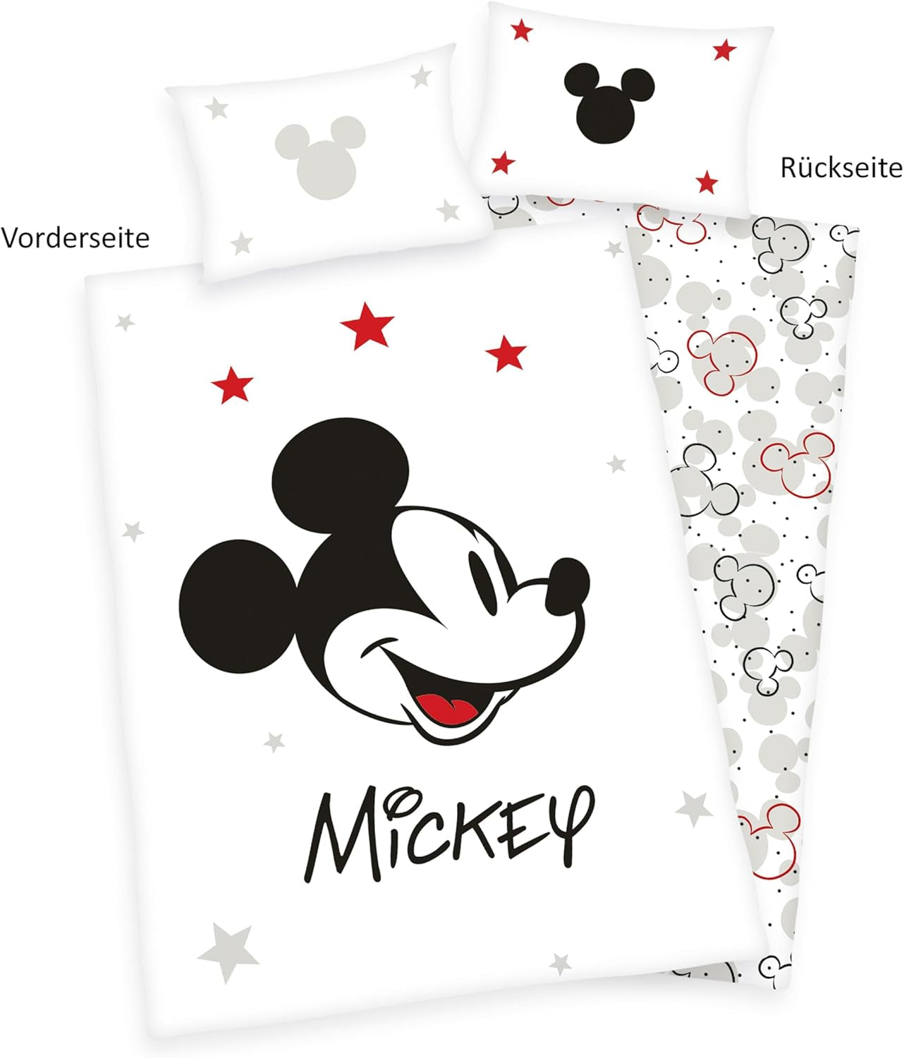 Mickey Mouse sengetøj, vendbart, 100% bomuld Sengetøj - børn Naty Shop