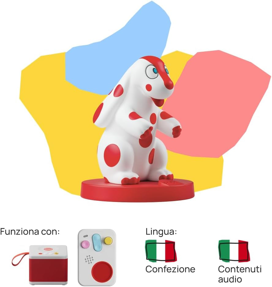 Lydfigur - Små historier fra Pimpa - Historier og lydeventyr for drenge og piger 1-3 år - Høres med historier og +, pædagogisk spil italiensk version Bebe Toys Naty Shop