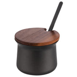Mælke- og sukkersæt APS 634, 5-delt sæt, akacietræ, rustfrit stål, non-stick belægning, sort