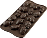 Silikoneform Praline Silikomart Frugt 3,2 x 3,2 x H 1,5 cm, 10 ml, 15 hulrum (SCG32) Køkken Naty Shop