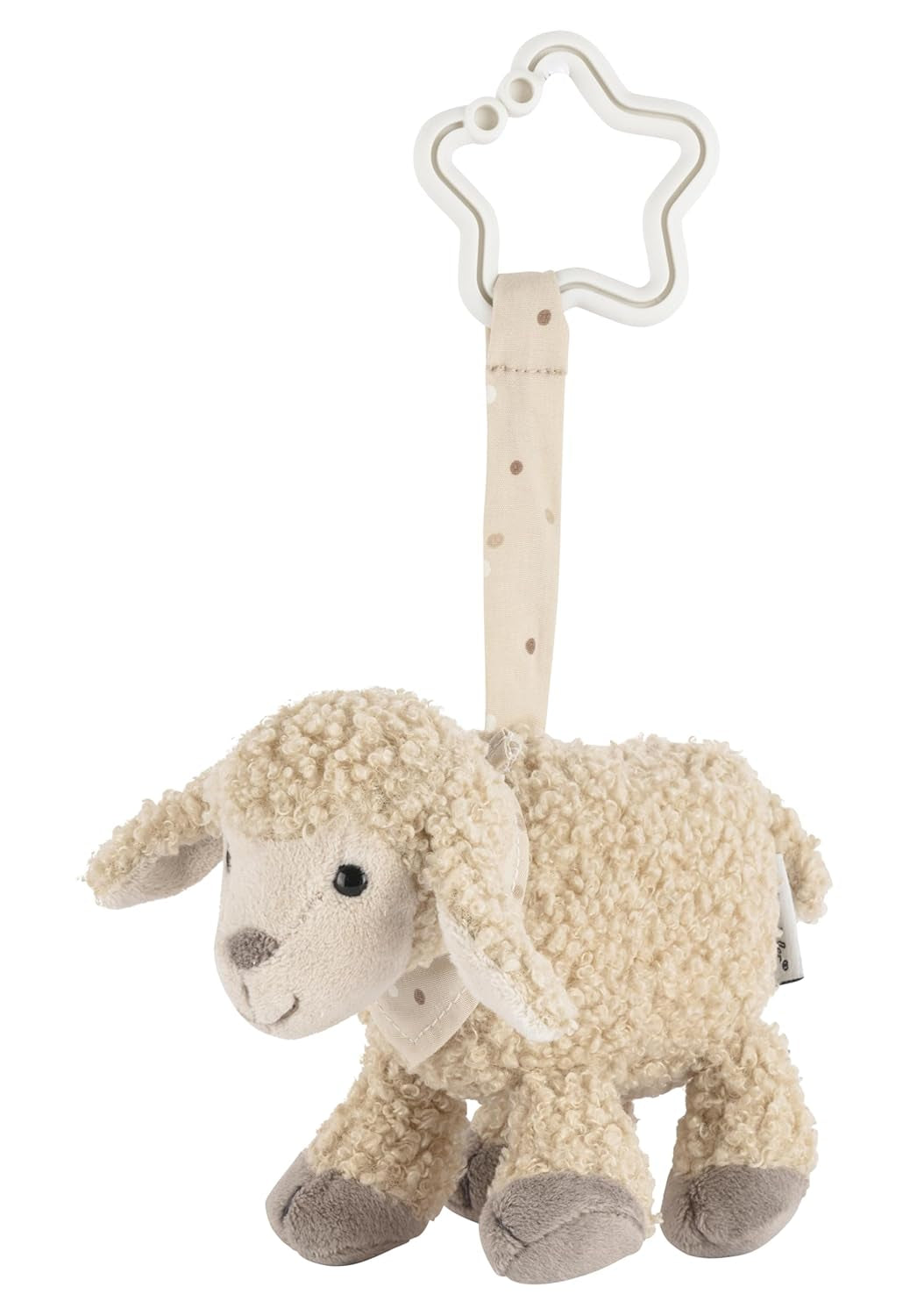 Sterntaler Flocke Fåelegetøjsvedhæng - Blødt stof Barnevognslegetøj - Babyhængende legetøj - Sandfarve Stjerneform Suspension Legebue vedhæng Bebe Toys Naty Shop Standardtitel