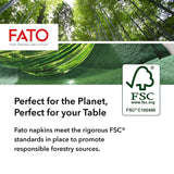 , Engangspapirservietter, ideelle til forretter og cocktails, pakke med 100 servietter, størrelse 24X24, 4-fold, 2-lags, hvidt, 100 % rent cellulosepapir, Fsc-certificeret (pakke med 6)