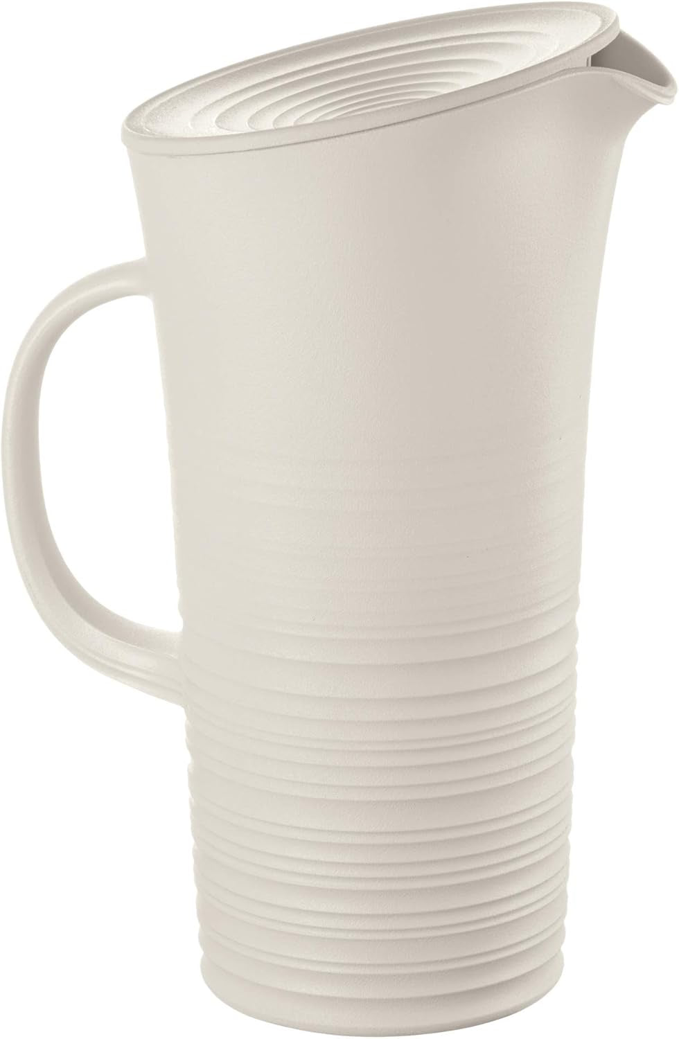 Guzzini - Tierra, Karaffel med låg - Mælkehvid, 18,7 x 13,4 x 10 x h26,9 cm | 1800 cc - 181701156, Bianco
