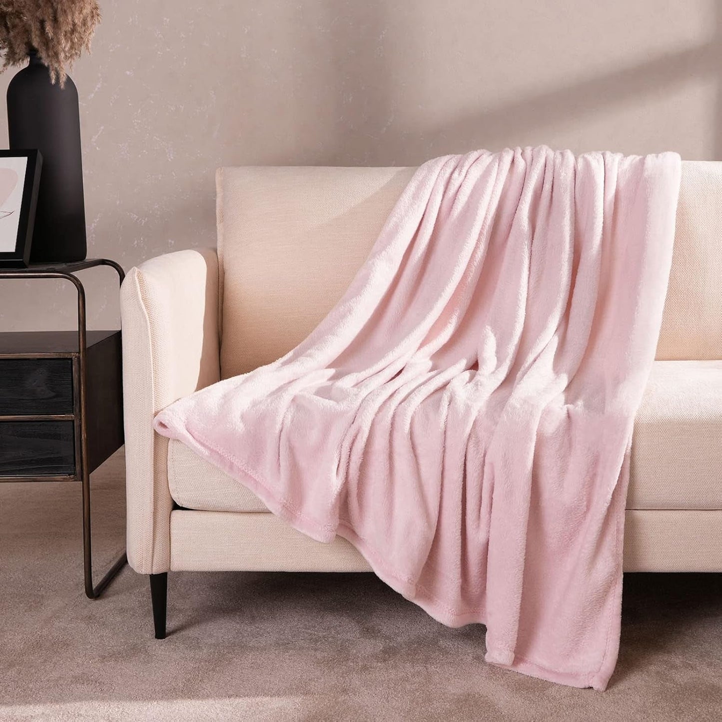 Brentfords flanneltæppe, ekstra blødt, stort, blødt, varmt, sengetæppe i soveværelset, enkeltseng, sofa, sofa, rødmerød - 120 x 150 cm senge og tæpper Beuche den Brentfords-Store