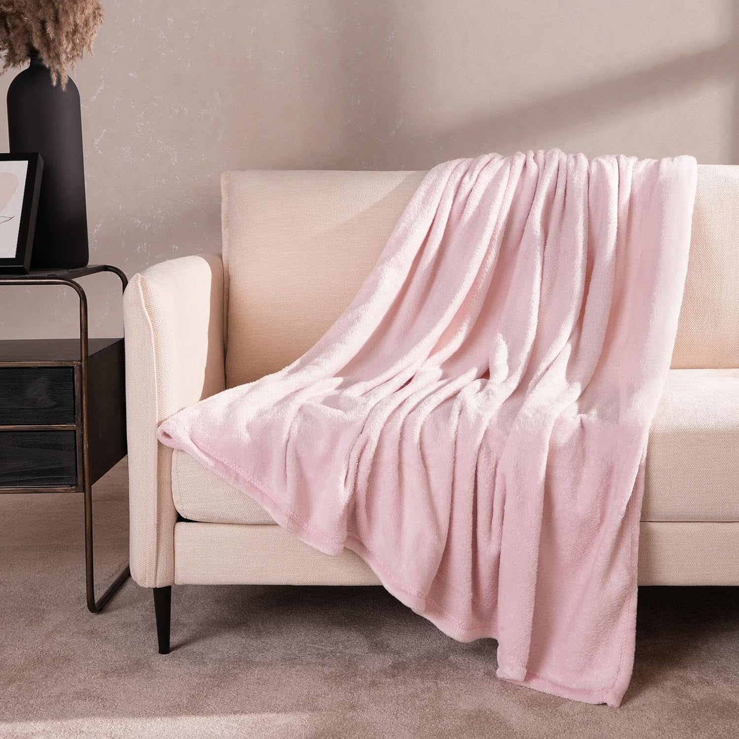 Brentfords flanneltæppe, ekstra blødt, stort, blødt, varmt, sengetæppe i soveværelset, enkeltseng, sofa, sofa, rødmerød - 120 x 150 cm senge og tæpper Beuche den Brentfords-Store