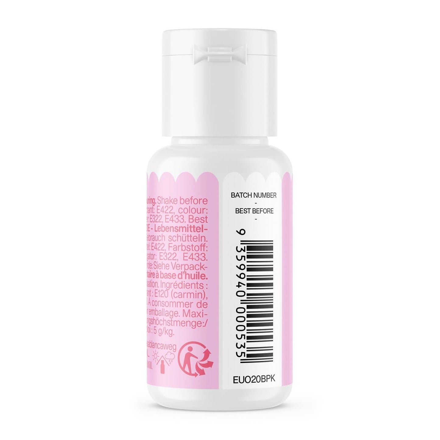 Color Mill Oliebaseret madfarve, lys rosa olieblanding - madfarve til chokolade, fondant, muffins, kager, bagning, makroner - madfarve til kagepynt - 100 ml