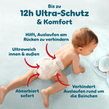 Pampers Premium Protection Pants str. 5, 144 bleer, 11 kg - 17 kg, med 360° justering og bløde anti-lækage manchetter for optimal komfort og beskyttelse