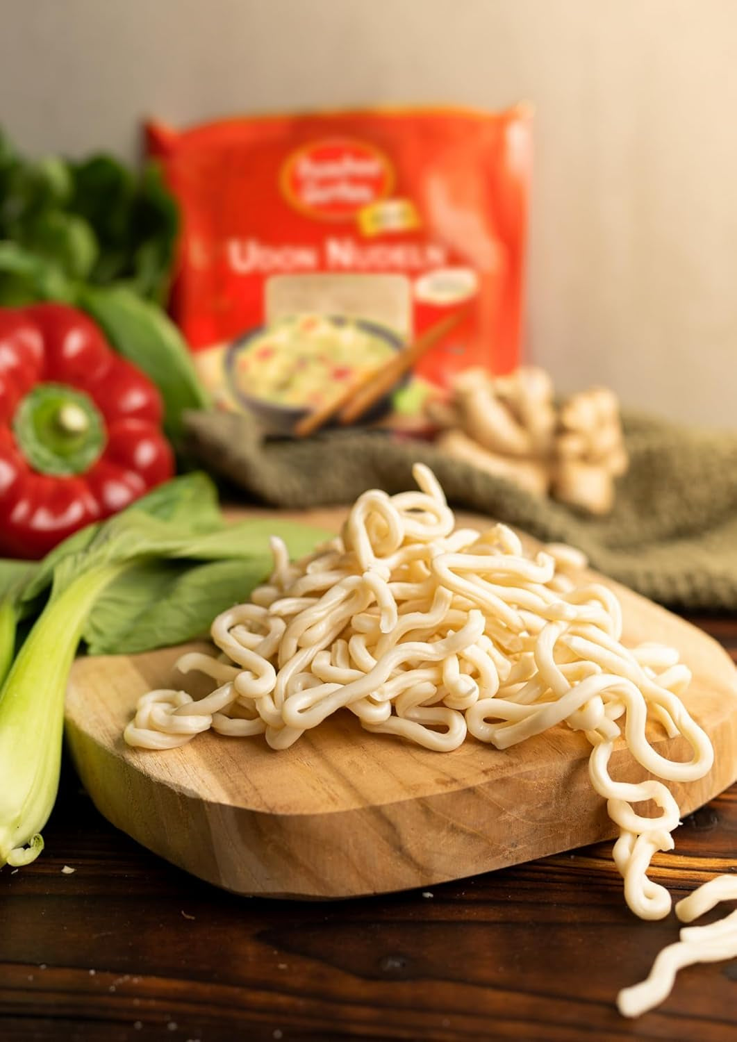 Udon nudler fra Bamboo Garden, forkogte, 300g