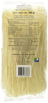 Risnudler - Thai, 3 mm brede risbåndsnudler, lavet af rismel - 17 x 400 g