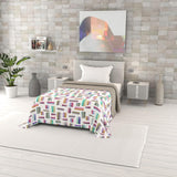 Fantasy printet sommerdyne, polyesterfyld, kronblade, 260X270Cm Dyner og dyner Naty Shop Multicolor 220X270Cm