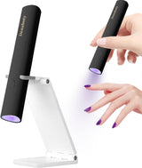 Denabuty UV-lampe til Gel-neglelak, Mini UV LED-lampe til negleudskiftning med stativ Tragbare Lille UV-neglelampe til Gel-neglelak, til Aushärten Von Nagelkleber & Negletips Hvid
