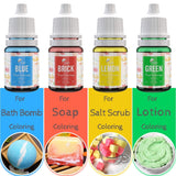 24 farver madfarve - flydende madfarve til bagning af kager, småkager, macarons, dekoration og madlavning - levende madfarve til airbrushing, fondant - 6 ml hver