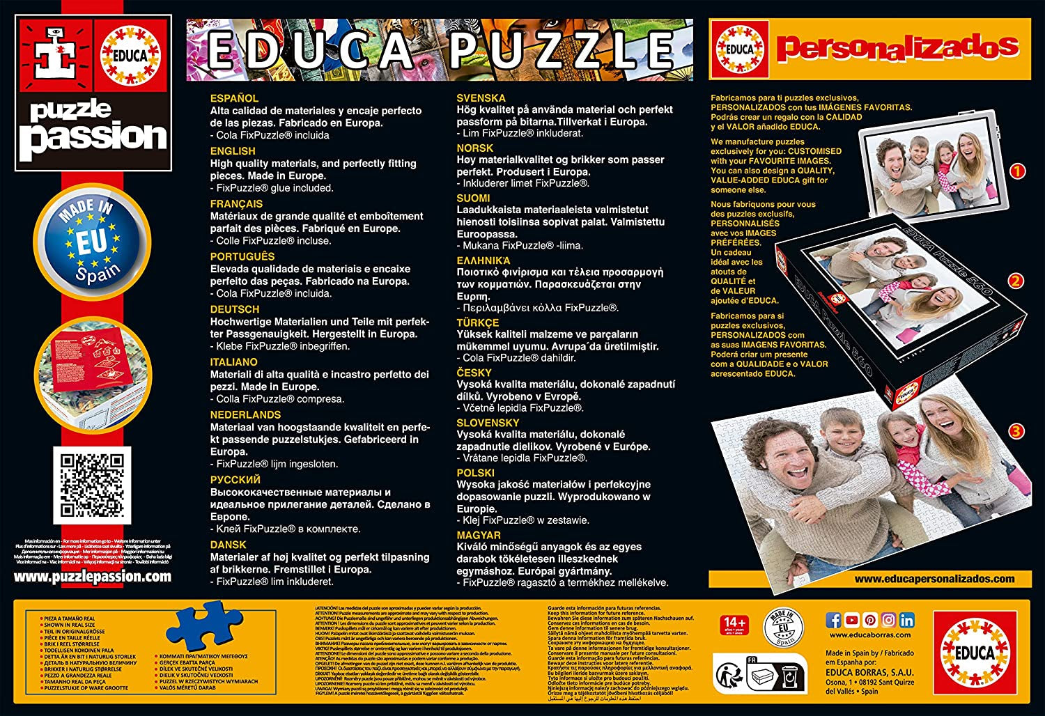 Educa - Puslespil 2000 brikker til voksne | Europas vartegn, puslespil 2000 brikker for voksne og børn fra 14 år, Turistattraktioner (17697) Puslespil Naty Shop