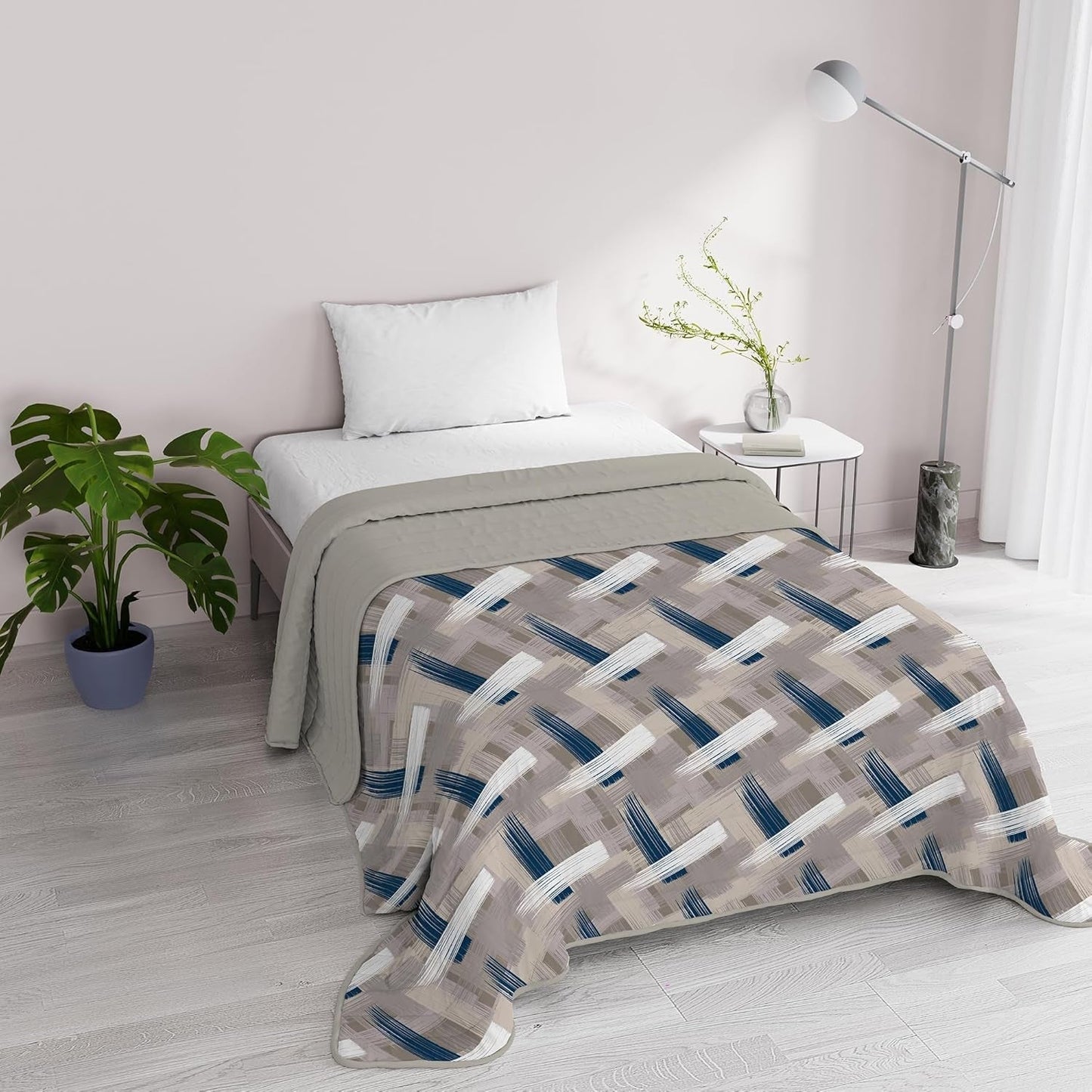 Fantasy italiensk sengetøj Microfiber Sommer 1,5 seng Murrine dyner Naty Shop Brush 1 Posto E Mezzo