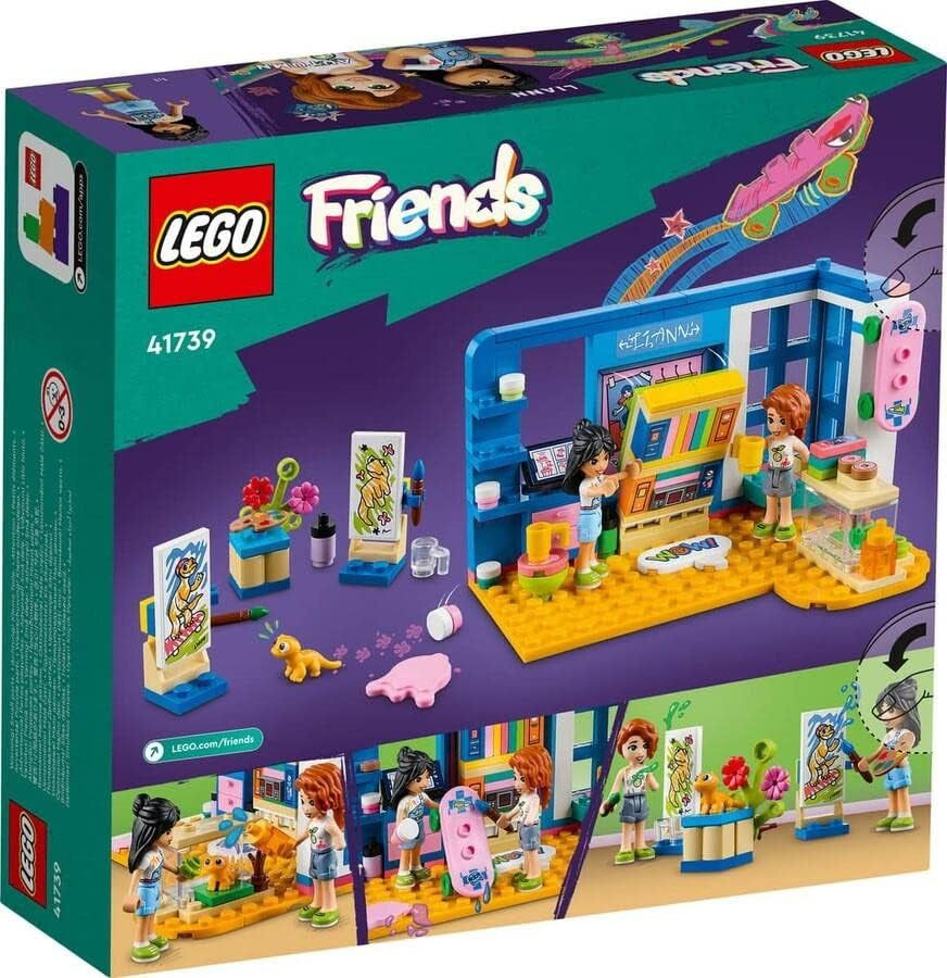 LEGO 41739 Friends Lianns værelse, kunsttema minilegetøj, lille samlingsgave med Liann, efterårs- og kæledyrsminidukker 2023-serien Byggesæt Besuche den LEGO-Store