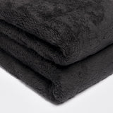 Brentford's Teddy Fleece Tæppe Stort Sengetæppe Plys Super Blød Varm Sovesofa Sengetæppe Sort - 150 X 200 Cm Senge og tæpper Besuche den Brentfords-Store