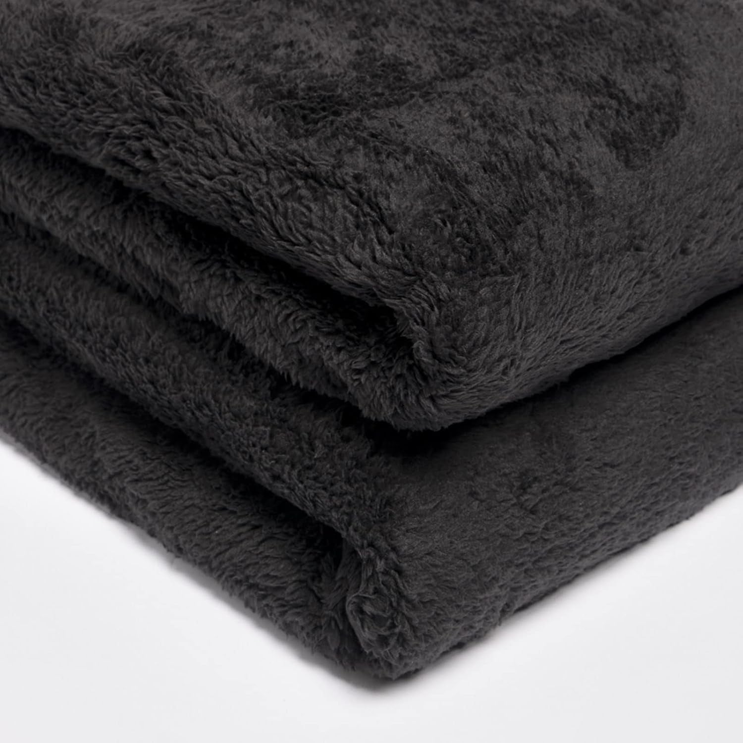 Brentford's Teddy Fleece Tæppe Stort Sengetæppe Plys Super Blød Varm Sovesofa Sengetæppe Sort - 150 X 200 Cm Senge og tæpper Besuche den Brentfords-Store