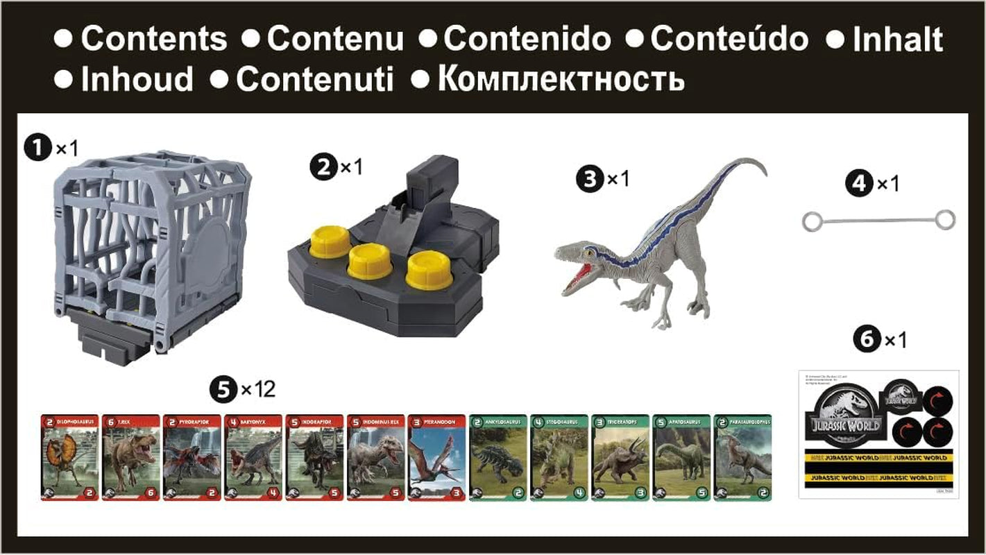 EPOCH-spil, Jurassic World - Cage Breaker, 7523, dinosaurlegetøj, brætspil til børn fra 4 år og opefter