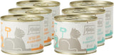 MjAMjAM - Premium våd kattefoder - Monopack I - med kylling og kalkun, 6-pak (6 x 200 g), kornfri med ekstra kød