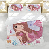 Sengetøj til børn, forskellige størrelser og forskellige animerede figurer Sengetøj - børn Naty Shop Mermaid (model 6) 200X200Cm+80X80Cm