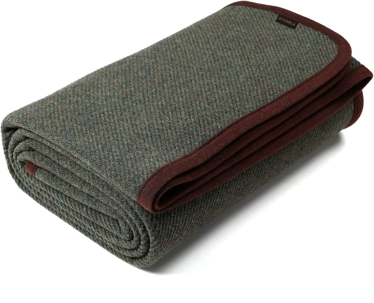 ACUSHLA 200,7X160 Cm, 1,7 kg, tæppe, uldtæppe, varmt rejsetæppe, striktæppe, dekorativt, tæpper til sofa, stol, sofa, seng, stue, camping, egnet til alle årstider WW203 Senge og betræk Beuche den ACUSHLA-Store Olive 10060 Cm 2