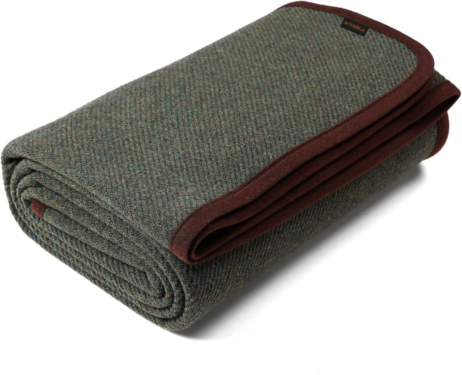 ACUSHLA 200,7X160 Cm, 1,7 kg, tæppe, uldtæppe, varmt rejsetæppe, striktæppe, dekorativt, tæpper til sofa, stol, sofa, seng, stue, camping, egnet til alle årstider WW203 Senge og betræk Beuche den ACUSHLA-Store Olive 10060 Cm 2