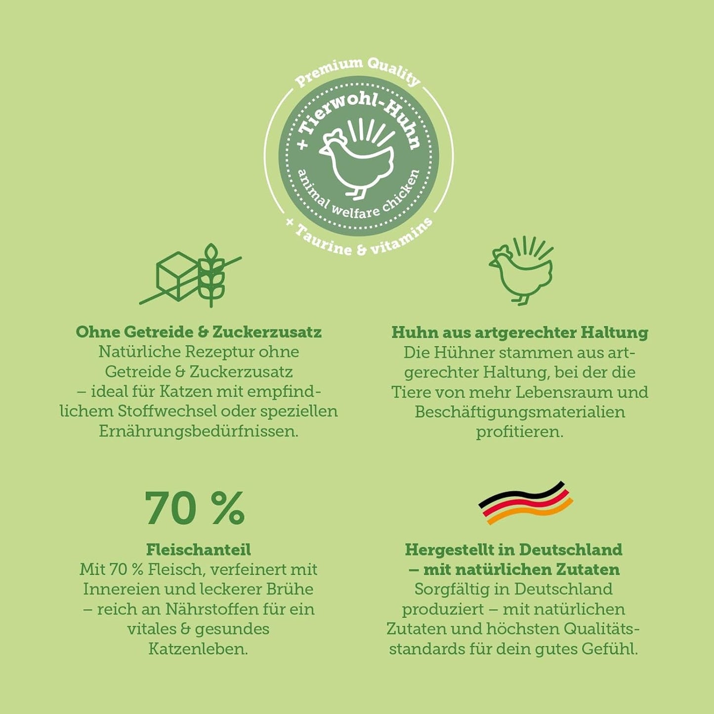 MERA Cats Nature Insect Premium Katzenfutter Nass 12x85g | ohne Zucker und Getreide| Nachhaltig & mit viel Insektenprotein | Voksen Katzennassfutter