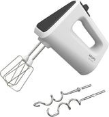 Krups GN4001 3 Mix 4000 Håndmixer | 450 watt | Robust design | Variabel hastighedsregulator | Turbo-Und Auswurf-Funktion | Inkl. 2 Rührbesen Und 2 Knethaken | Weiß/Grau Kitchen Naty Shop