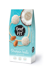Sukkerfri kokospraliner med mandler, FIT FIT, uden tilsat sukker, 17% protein, 63 g