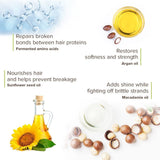 Bond Repair Mask hjælper med at revitalisere og styrke overbehandlet, beskadiget hår, formuleret med aminosyrer fra naturen - Vegansk og naturlig plex-teknologi. Naty Shop hårmaske