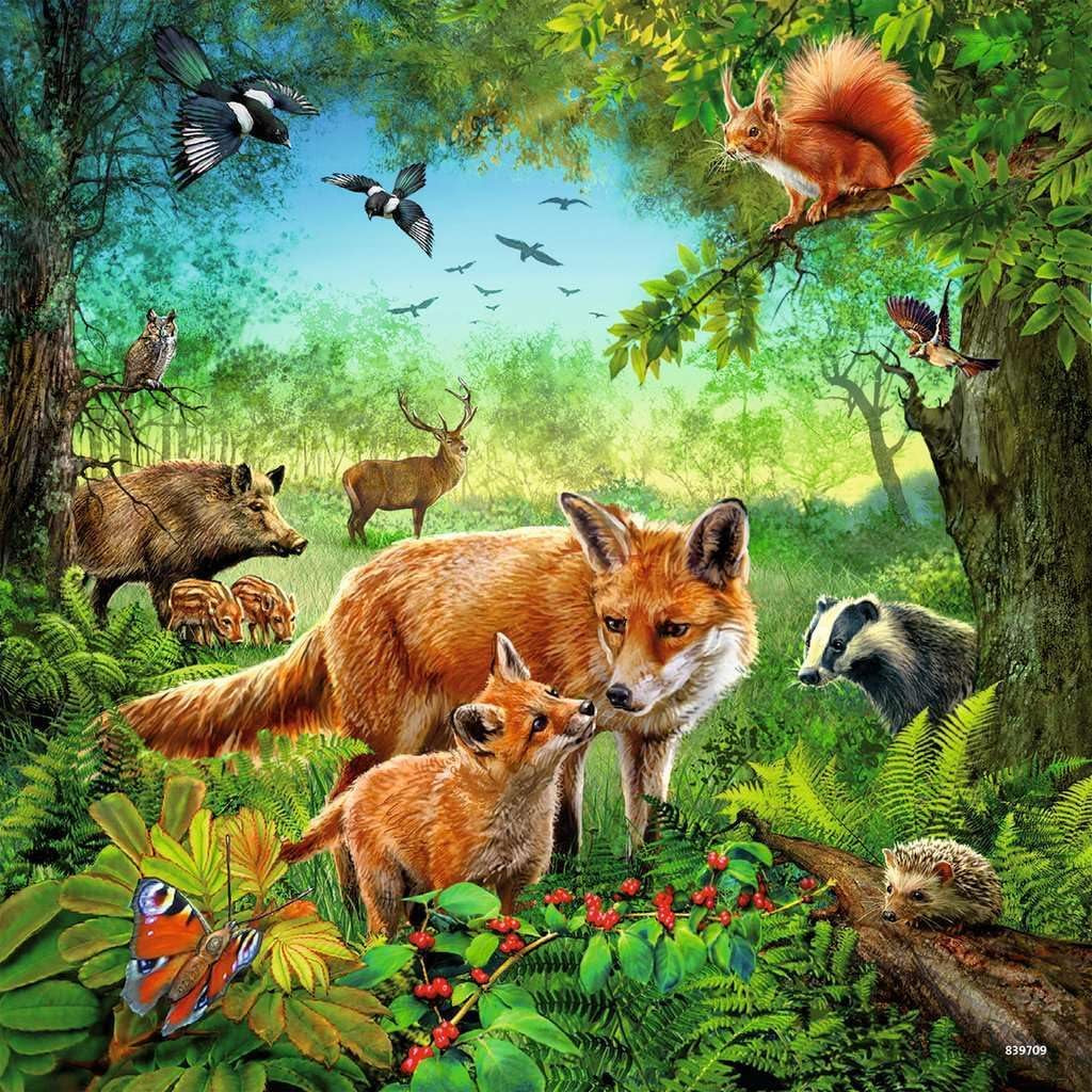 Ravensburger Puslespil til børn - 09330 Jordens Dyr - Puslespil for børn fra 5 år, med 3X49 brikker Puslespil Naty Shop