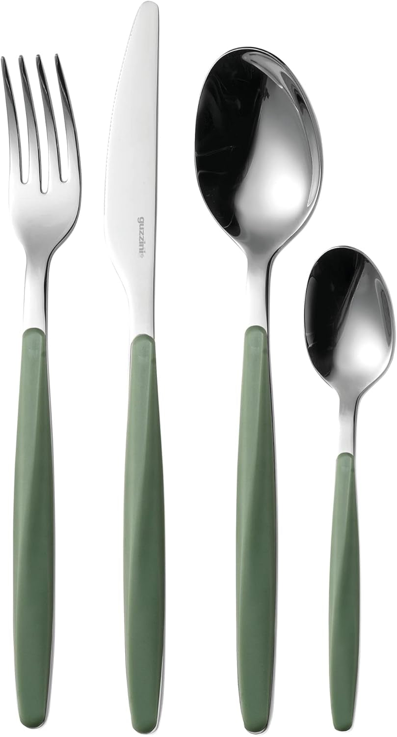 Guzzini - My Fusion, 24-delt bestiksæt - Olivengrøn Kitchen Naty Shop