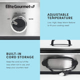 MST-5240SS Slow cooker, 3,3 liter, Rustfrit stål Slow Cooker Naty Shop