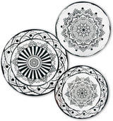 Excelsa Boheme Noir tallerkensæt, 18 dele, Porcelæn, Schwarz