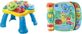 VTech Baby Adventure Legebord - Farverigt Baby Legebord med 6 spillebaner og interaktive elementer & Baby My First Song Book 6-siders farverig bog og bevægeligt legebord Legetøj Bebe Naty Shop Sangbog Pakke Easymail Emballage