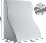 Læsepude til seng og sofa - Memory Foam fjerpude - Ergonomisk rygpude - Perfekt til at støtte din ryg, mens du slapper af, leger, læser eller ser tv - Bred