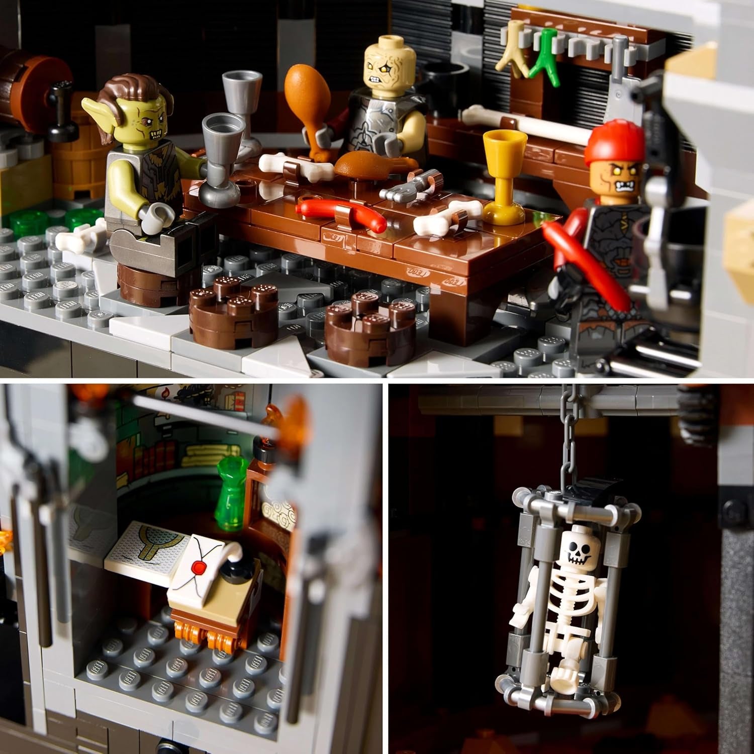 LEGO Ikoner Ringenes Herre: Barad-Door voksenbyggesæt med Sauron, Gothmog, Orc, Frodo, Sam og Gollum Minifigurer Film Memorabilia Fan Samlerobjekt 10333 Byggesæt Beuche den LEGO-Store
