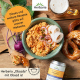 Herbaria Obazd er! bio 90g M-Dose – Bio-Gewürzmischung bayerischen Biergartenklassiker Obazda – for Brotaufstriche, Käsegerichte, Käsefondue – Raclette Gewürz - i nachhaltiger Aromaschutz-Dose