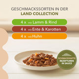 IAMS Delights Land Collection Kornfrit våd kattefoder - Kødsortspakke Multipack Kornfrit vådfoder til katte 1 år og derover 12 x 85 g
