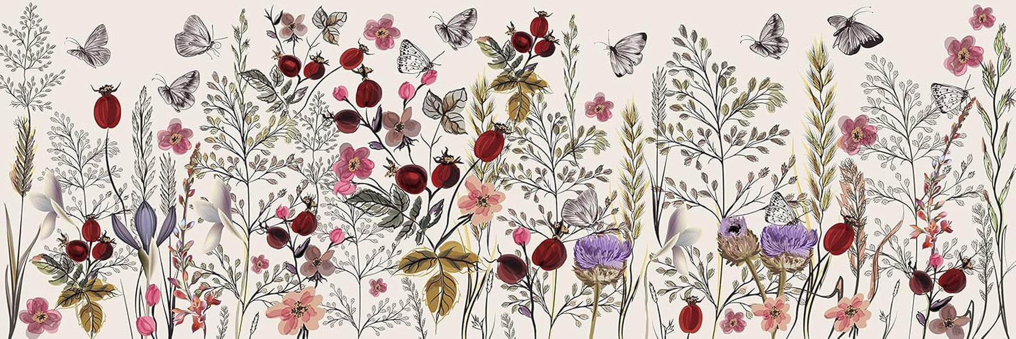 Blomster nr. 1 - 1000 brikker panoramapuslespil til voksne Puslespil Naty Shop