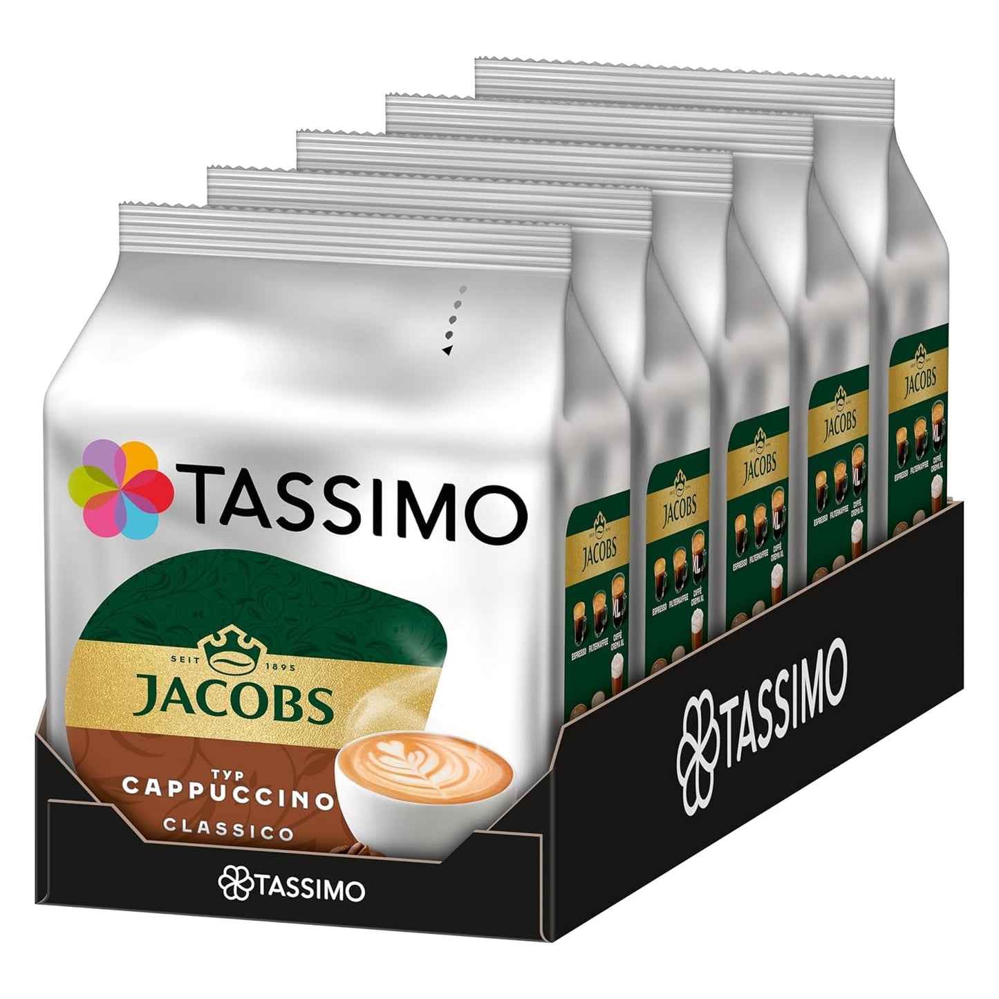 Tassimo Kapseln Jacobs Cappuccino Classico, 5 x 8 puder, 40 Kaffeekapseln