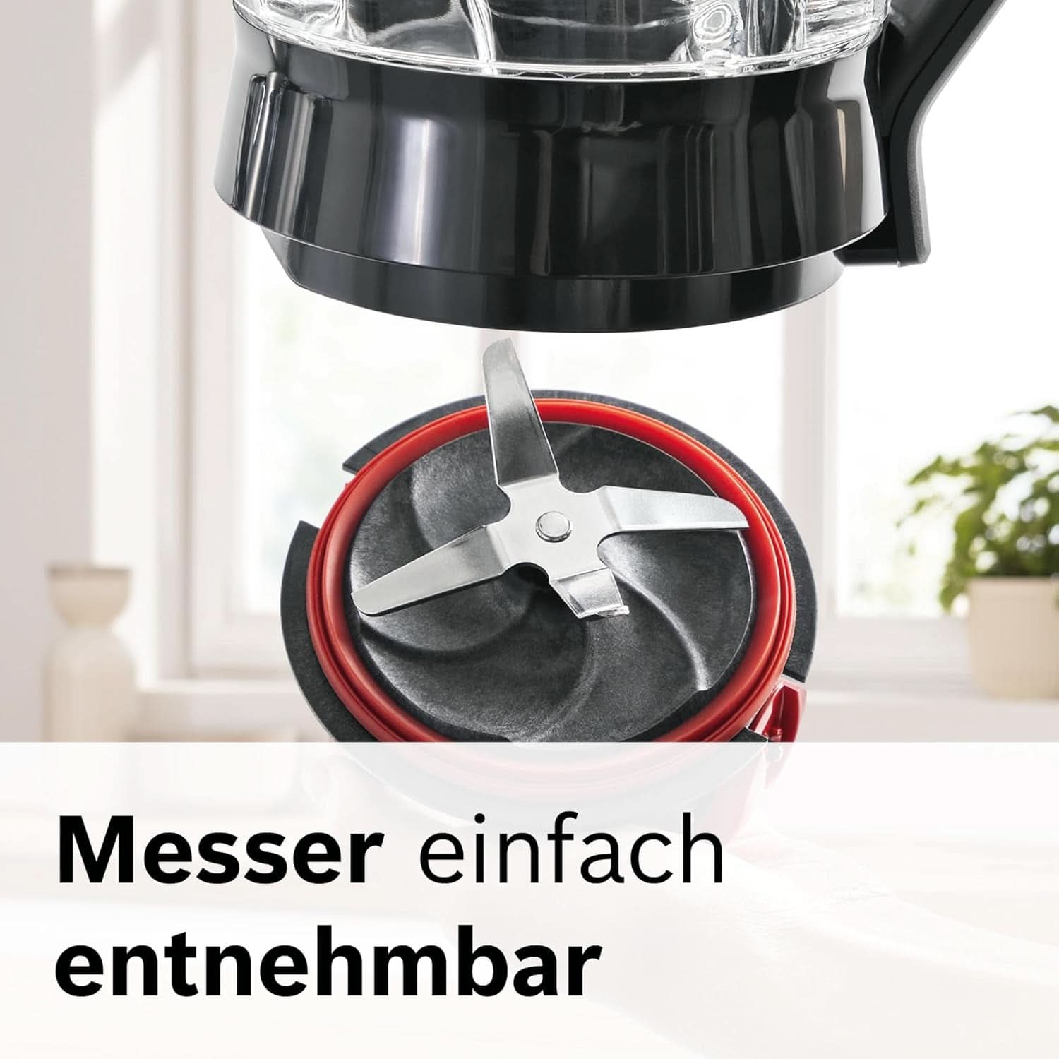 Bosch Standmixer Vitapower Serie 4 MMB6174SN, Verbesserte Version, Hochwertige Edelstahl-Klingen, 1,5L Glasbeholder, 0,6L To-Go-Flasche, Spülmaschinenfeste Teile, 30.000 U/Min, 1200 W, Sølvkøkken Naty Shop