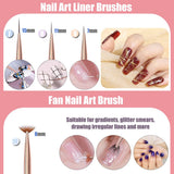 10 Stück Nail-Art-Pinsel, Nagel-Gel-Nagellack-Malpinsel, Zeichenstift, Nagel-Liner-Pinsel og Nagel-Dotting-Stift Für Gel-Nagellack, DIY, Maniküre, Salon Zu Hause