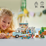 LEGO Friends campingvogn, rollespilsbyggesæt med legetøjskaravane, gave til piger fra 7 år og opefter, kreativt legesæt med 3 minifigurer og ilderdyrefigur 42663 byggesæt Besuche den LEGO-Store