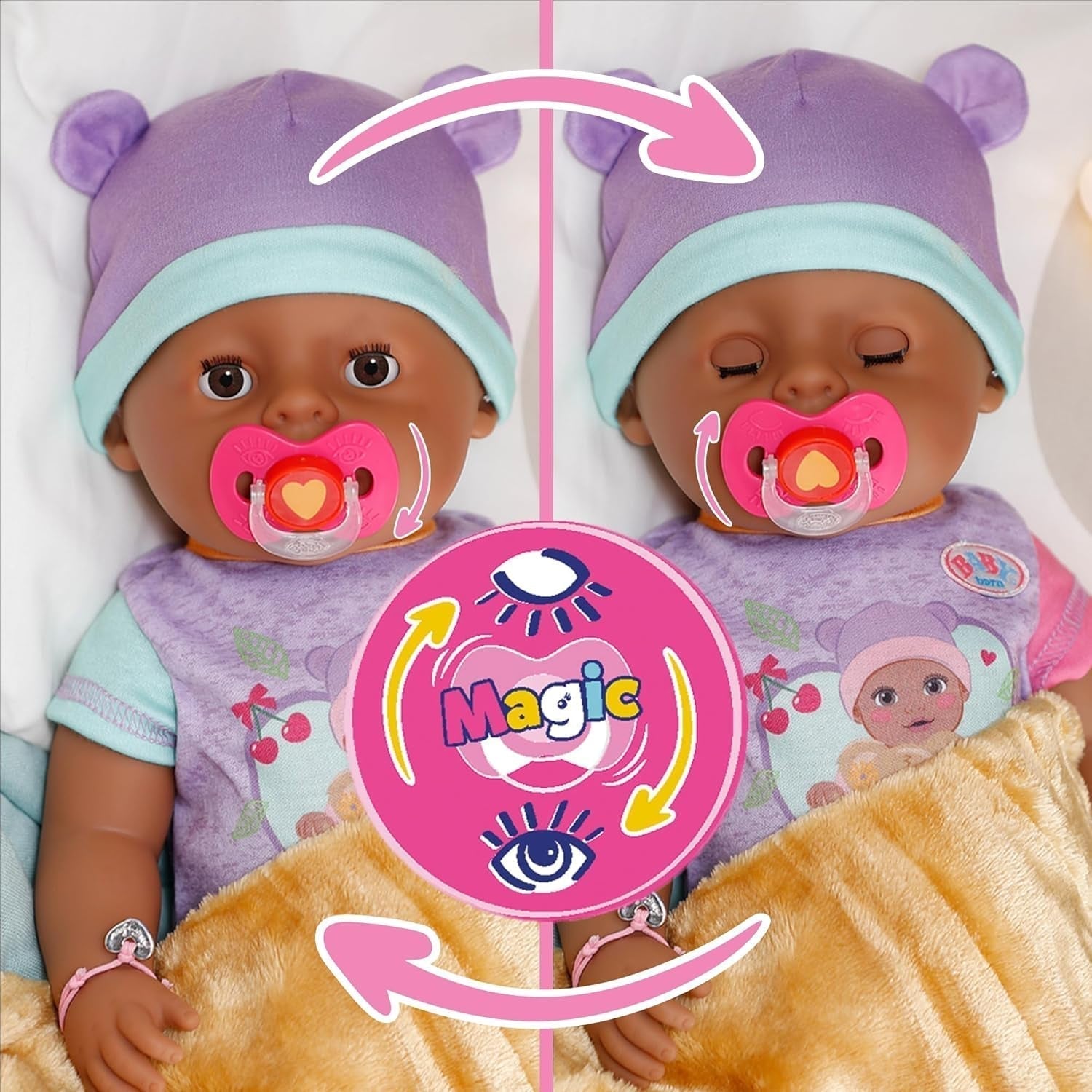 BABY Born Eva 43Cm, dukke med 10 funktioner og tilbehør, til børn fra 3 år, fungerer uden batteri, stor dukke 43Cm, 836408 Zapf Creation Dolls Naty Shop