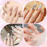 20 stk Glitter Butterfly Nail Charms, Nail Art Rhinestones, Nail Stones, Butterfly Nail Art, Rhinestones, Valentinsdag Nail Charms, DIY Mobiltelefon Case Decoration