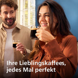 PHILIPS automatisk espressomaskine 2200-serien - 2 kaffespecialiteter, touch-display, klassisk mælkeskummer, keramisk kværn, matsort (EP2220/10)